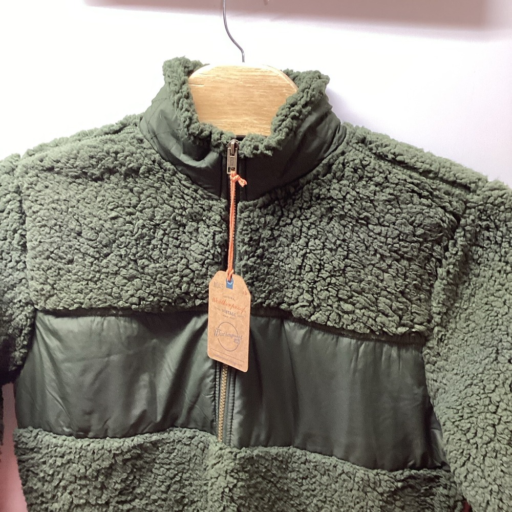 Weatherproof Vintage Men XL Sherpa Fleece Jacket Deep Depths Green 1F2331227 NEW - Picture 5 of 9
